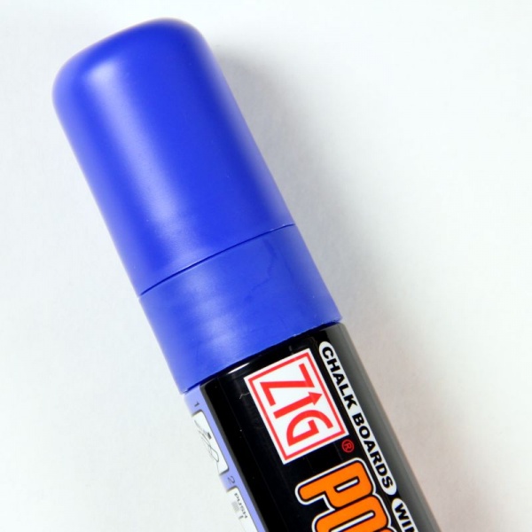 Blue Posterman Wet Wipe Pen - 15mm Nib